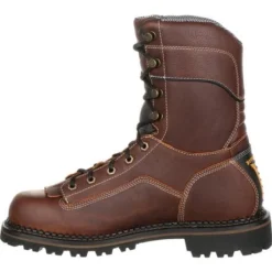 Georgia Boots: Men's Brown GB00238 Composite Toe Waterproof AMP Logger Low Heel Boots -Carlos Trendy gb00238 5 large