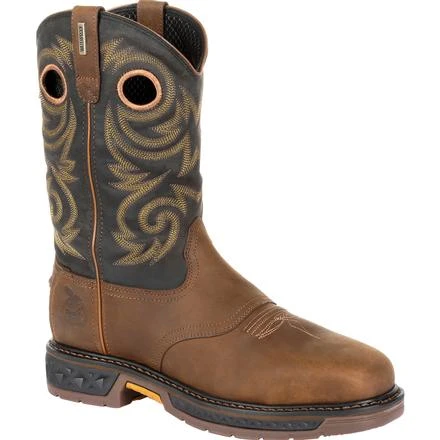 Georgia Boots: Men's GB00267 Brown Carbo-Tec LT Steel Toe Waterproof Pull On Boots 1 Georgia Boots: Men's GB00267 Brown Carbo-Tec LT Steel Toe Waterproof Pull On Boots