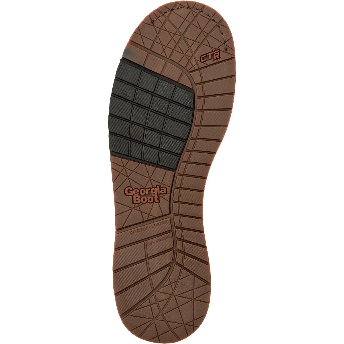 Georgia Boots: Men's GB00489 Brown Plain Toe AMP LT Wedge Moc Toe EH 6" Work Boot 7 Georgia Boots: Men's GB00489 Brown Plain Toe AMP LT Wedge Moc Toe EH 6" Work Boot - Image 7