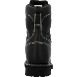 Georgia Boots: Men's GB00603 Black Plain Toe 8" USA Made Logger Waterproof Work Boot 11 Georgia Boots: Men's GB00603 Black Plain Toe 8" USA Made Logger Waterproof Work Boot -Carlos Trendy gb00603 back