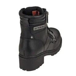 Harley Davidson Boots: Women's D83877 Zip Up Black Motorcycle Boots