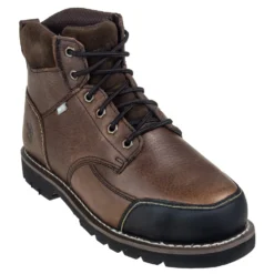 Iron Age Boots: Men's Brown IA0163 Steel Toe Internal Met Guard Work Boots -Carlos Trendy ia0163 1