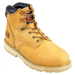 Timberland PRO Boots: Men's Pit Boss 33031 Wheat Nubuck 6" Steel Toe Work Boots
