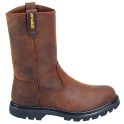 Caterpillar Boots: Men's Brown Revolver Slip-On 72191 Wellington Slip-Resistant Boots -Carlos Trendy image 85171