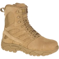 Merrell Boots: Unisex J099371 Tan Moab 2 Defense Composite Toe Side Zip Tactical Work Boot -Carlos Trendy j099371