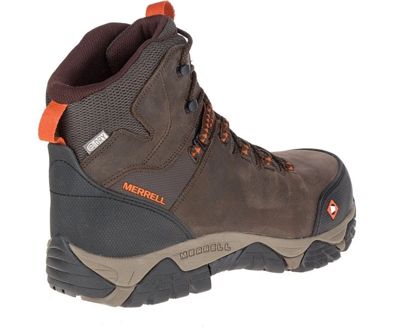 Merrell Boots: Men's J15735 Brown Orange Phaserbound Composite Toe Waterproof Work Hiker 3 Merrell Boots: Men's J15735 Brown Orange Phaserbound Composite Toe Waterproof Work Hiker - Image 3