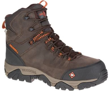 Merrell Boots: Men's J15735 Brown Orange Phaserbound Composite Toe Waterproof Work Hiker 4 Merrell Boots: Men's J15735 Brown Orange Phaserbound Composite Toe Waterproof Work Hiker - Image 4