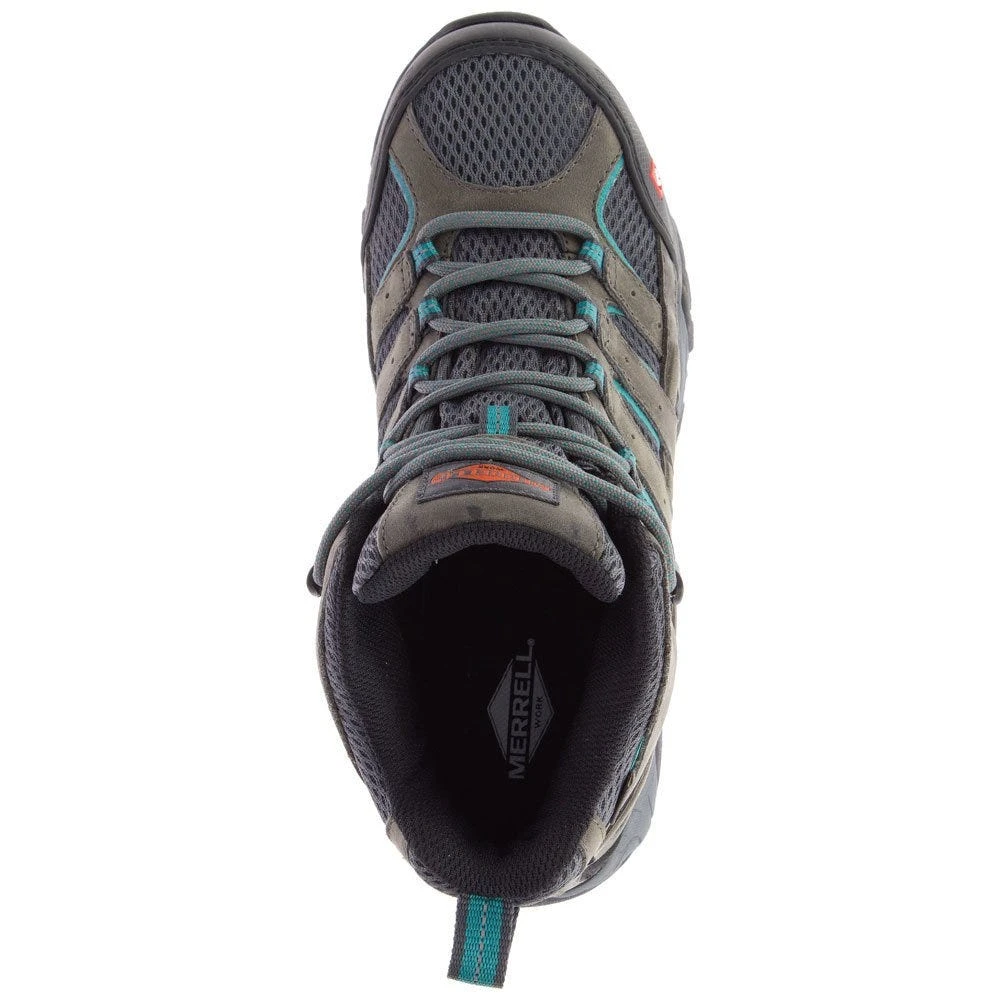 Merrell Boots: Women's J42076 Pewter Teal Moab Vertex Mid Composite Toe Waterproof Work Boot 2 Merrell Boots: Women's J42076 Pewter Teal Moab Vertex Mid Composite Toe Waterproof Work Boot - Image 2