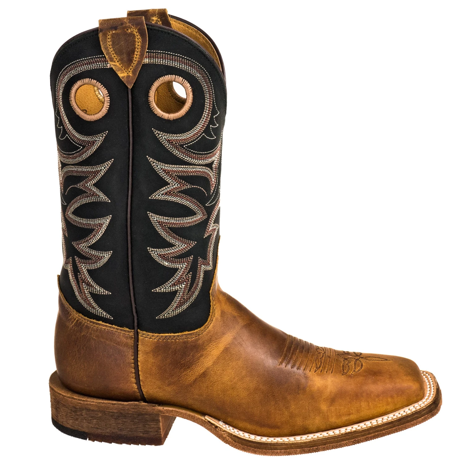Justin Boots: BR740 Men's Brown Leather Caddo Cowboy Boots 4 Justin Boots: BR740 Men's Brown Leather Caddo Cowboy Boots - Image 4