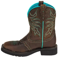 Justin Boots: Women's GY9624 8-Inch Mandra Chocolate Brown Cowboy Boots -Carlos Trendy justin l9624 i 01