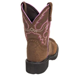 Justin Boots: Women's GY9903 Brown 8-Inch General Toe Gemma Cowboy Boots -Carlos Trendy justin l9903 b 01