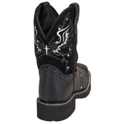 Justin Boots: Women's GY9977 Black Rhinestone Mandra 8-Inch Cowboy Boots -Carlos Trendy justin l9977 b 01