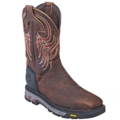 Justin Boots: Men's WK2111 Square Steel Toe Waterproof Commander X5 Pull-On Work Boots -Carlos Trendy justin wk2111 p 01