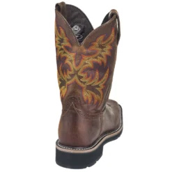 Justin Boots: Men's SE4681 Brown Square Toe Stampede Boots -Carlos Trendy justin wk4681 080 b 01