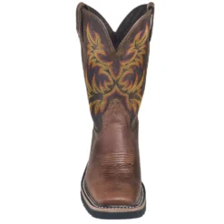 Justin Boots: Men's SE4681 Brown Square Toe Stampede Boots -Carlos Trendy justin wk4681 080 f 01