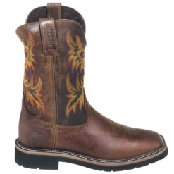 Justin Boots: Men's SE4681 Brown Square Toe Stampede Boots -Carlos Trendy justin wk4681 080 o 01