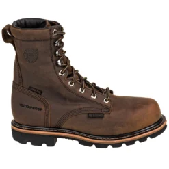 Justin Boots: Men's WK630 Brown Waterproof Composite Toe Met Guard Boots -Carlos Trendy justin wk630 o 01 1