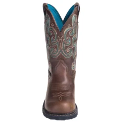 Justin Boots: Women's GY9991 Waterproof Steel Toe EH Tan Gypsy Pull-On Work Boots -Carlos Trendy justin wkl9991 f 01