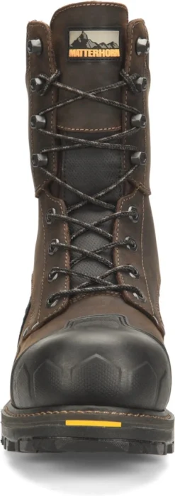 Matterhorn Boots: Men's MT2560 Brown 8” Maximus 2.0 Composite Toe Waterproof Logger Work Boot -Carlos Trendy mt2560 500xauto toe