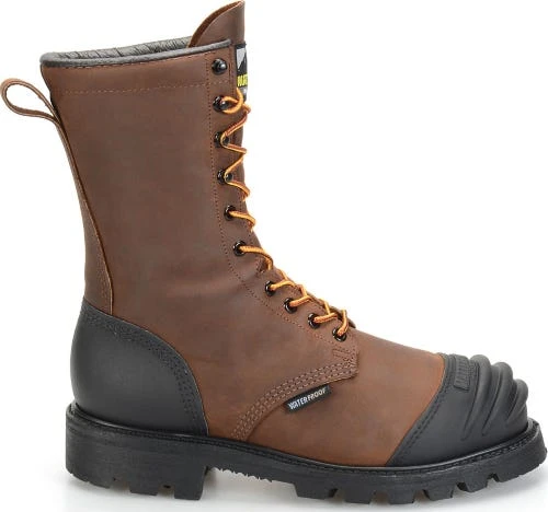 Matterhorn Boots: Men's MT910 Brown 10" Waterproof Steel Toe Internal Metguard Work Boot 2 Matterhorn Boots: Men's MT910 Brown 10" Waterproof Steel Toe Internal Metguard Work Boot - Image 2