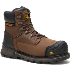 Caterpillar Boots: Men's P90991 Dark Brown 6" Waterproof Composite Toe Boots -Carlos Trendy p90991 1 1