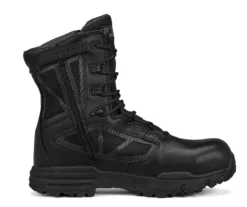 Tactical Research Boots: Men's TR998ZWPCT Black TR Chrome Side-Zip Waterproof CT Combat Boots -Carlos Trendy r0exdf g
