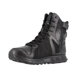 Reebok Boots: Men's RB3455 Black Soft Toe 8" Trailgrip Tactical Waterproof Insulated Side Zipper Work Boot -Carlos Trendy rb3455 03edit