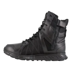 Reebok Boots: Men's RB3455 Black Soft Toe 8" Trailgrip Tactical Waterproof Insulated Side Zipper Work Boot -Carlos Trendy rb3455 04edit