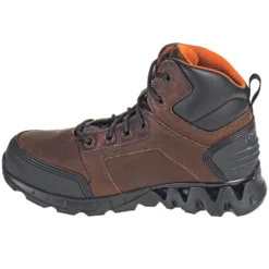 Reebok Boots: Men's RB7605 EH Internal Met Guard Carbon Safety Toe Brown ZigKick Hikers -Carlos Trendy reebok rb7605 i 01