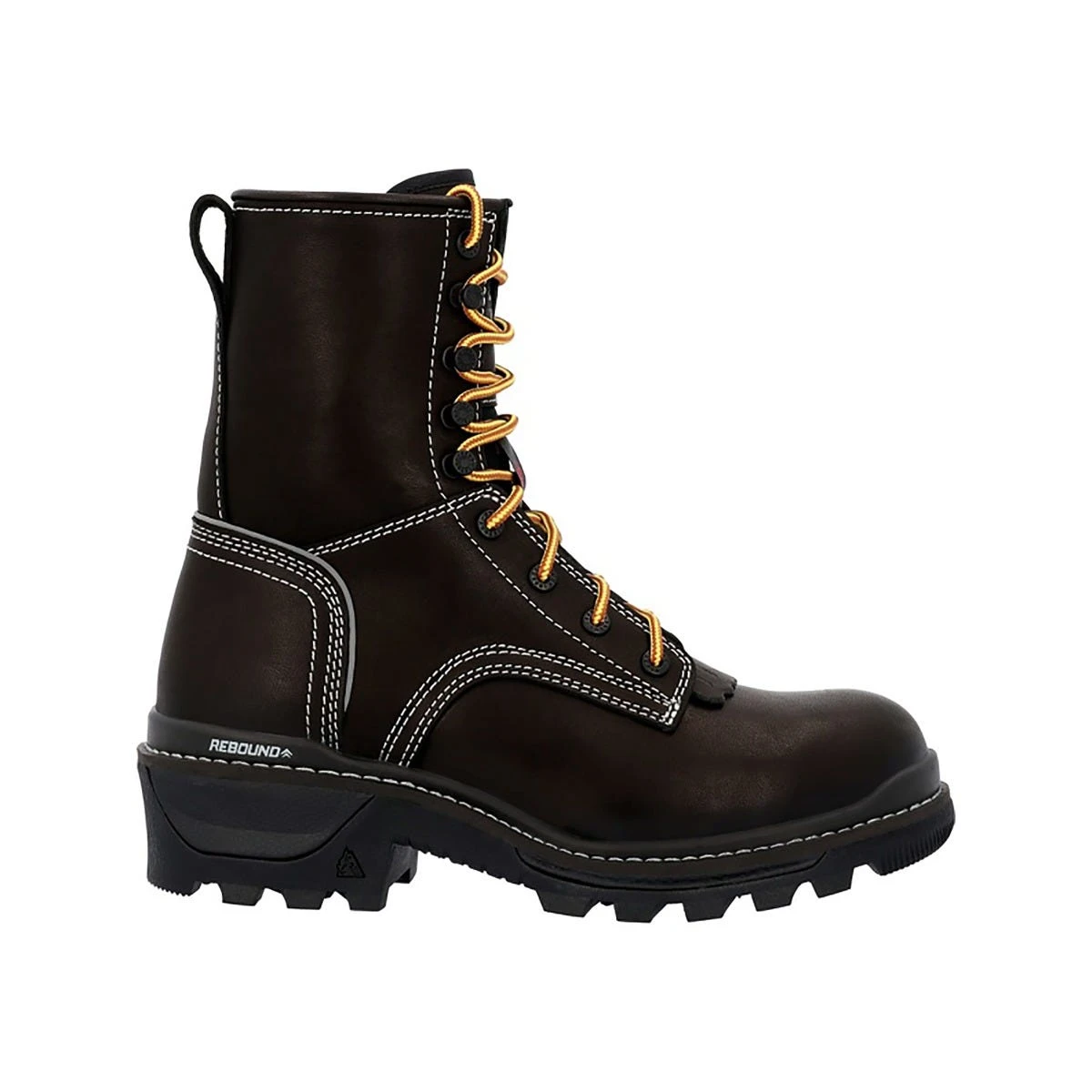 Rocky Boots: Men's RKK0438 Black Soft Toe Rams Horn 9" Logger EH Work Boot 2 Rocky Boots: Men's RKK0438 Black Soft Toe Rams Horn 9" Logger EH Work Boot - Image 2