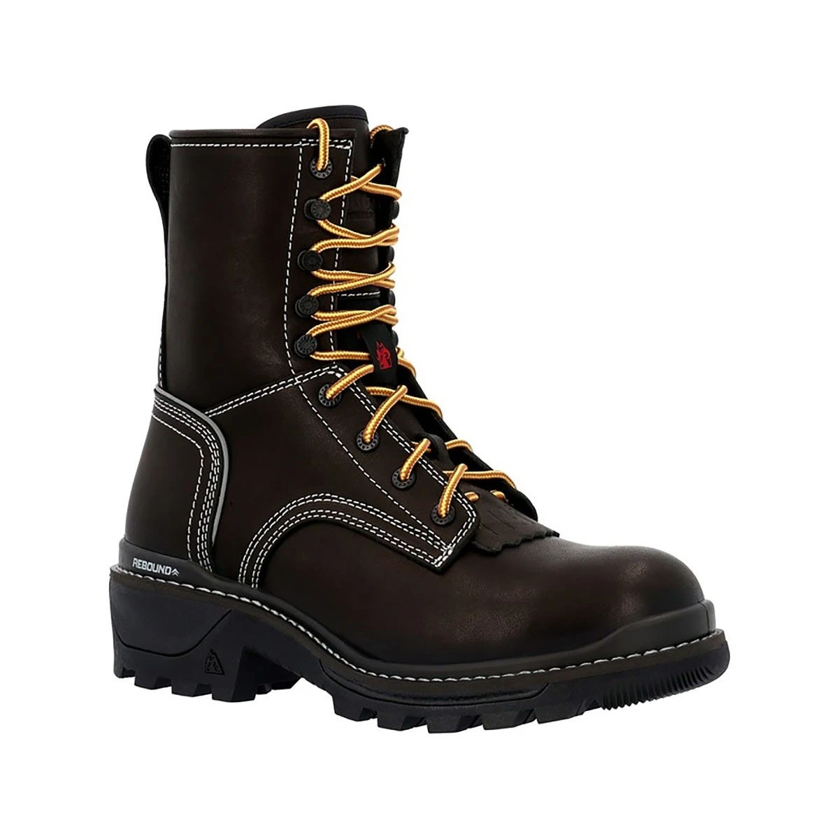 Rocky Boots: Men's RKK0438 Black Soft Toe Rams Horn 9" Logger EH Work Boot 1 Rocky Boots: Men's RKK0438 Black Soft Toe Rams Horn 9" Logger EH Work Boot