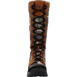 Rocky Boots: Men's RKS0616 Camo Brown Soft Toe Lynx 16" Waterproof Snake Boot -Carlos Trendy rks0616 front