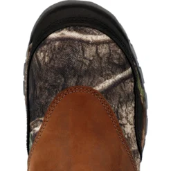 Rocky Boots: Men's RKS0617 Camo Brown Soft Toe Lynx 16" Waterproof Snake Pull On Boot -Carlos Trendy rks0617 birdseye
