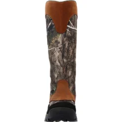 Rocky Boots: Men's RKS0617 Camo Brown Soft Toe Lynx 16" Waterproof Snake Pull On Boot -Carlos Trendy rks0617 front