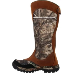 Rocky Boots: Men's RKS0617 Camo Brown Soft Toe Lynx 16" Waterproof Snake Pull On Boot -Carlos Trendy rks0617 instep profile