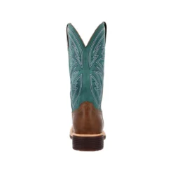 Rocky Boots: Men's RKW0406 Teal Soft Toe 12" Tall Oaks Western Pull On Boot -Carlos Trendy rkw0406 1edit