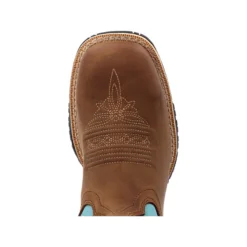 Rocky Boots: Women's RKW0412 Brown Turquoise Composite Toe Rosemary Pull On Cowboy Work Boot 12 Rocky Boots: Women's RKW0412 Brown Turquoise Composite Toe Rosemary Pull On Cowboy Work Boot -Carlos Trendy rkw0412 2edit