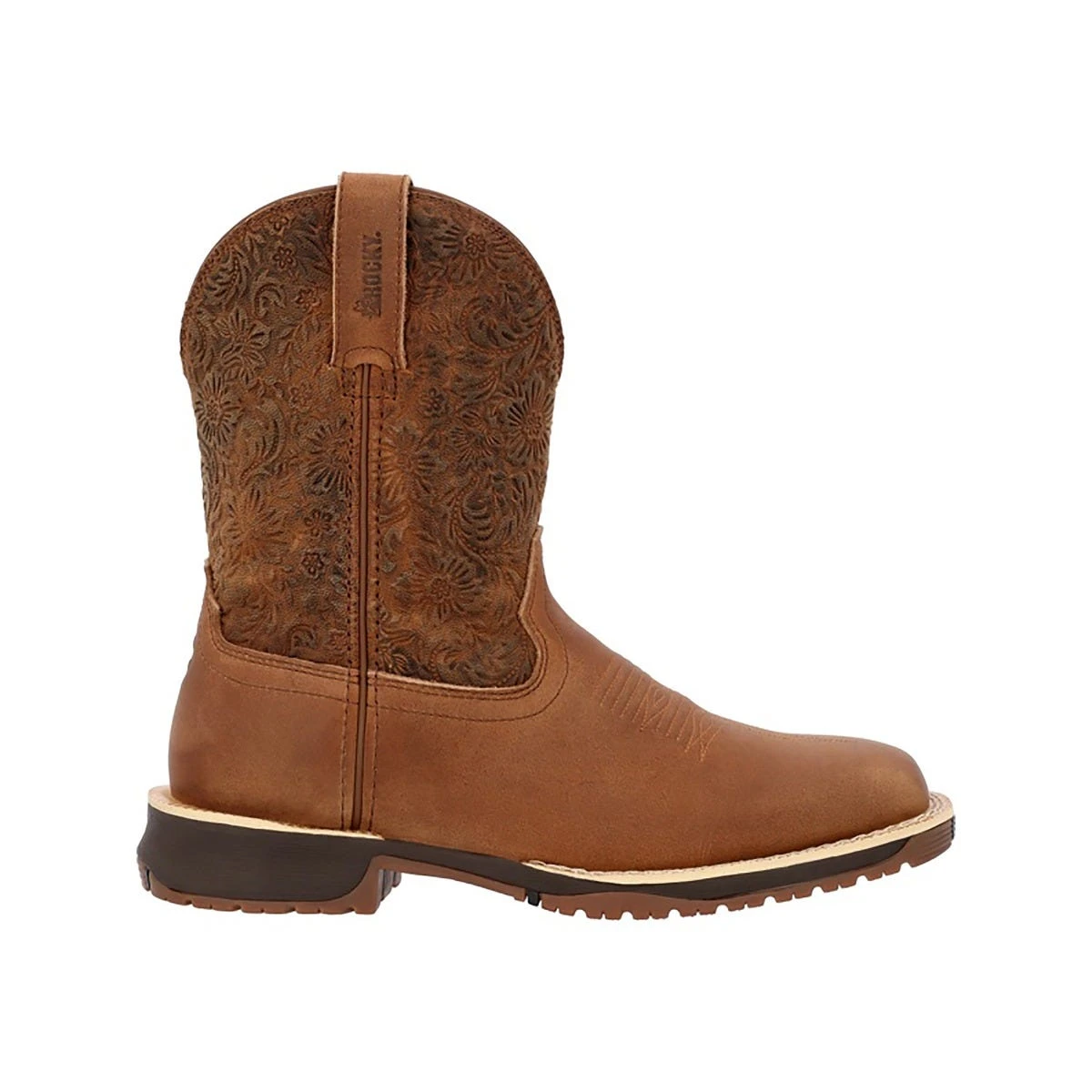 Rocky Boots: Women's RKW0413 Cinnamon Soft Toe Rosemary Pull On Cowboy Work Boot 2 Rocky Boots: Women's RKW0413 Cinnamon Soft Toe Rosemary Pull On Cowboy Work Boot - Image 2