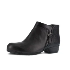 Rockport Works Boots: Women's RK751 Black Carly Alloy Toe Slip Resistant Side Zip Work Boot -Carlos Trendy rockport rk751 carly 02 scaled