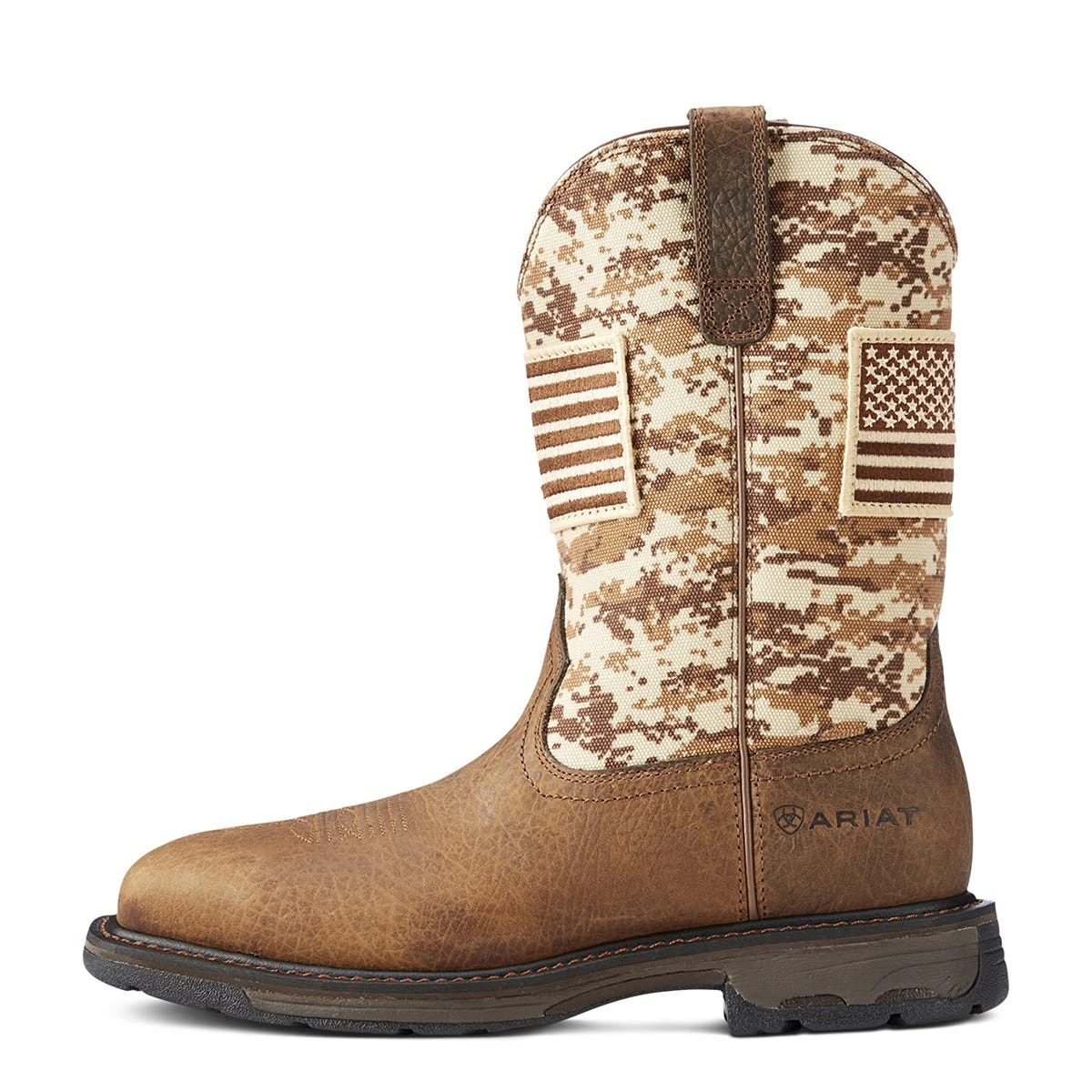 Ariat Boots: Men's Workhog 10023100 Pull On Patriot Work Boots 2 Ariat Boots: Men's Workhog 10023100 Pull On Patriot Work Boots - Image 2