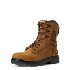 Ariat Boots: Men's 10027326 Aged Bark 8" Turbo Waterproof Carbon Toe Work Boot 9 Ariat Boots: Men's 10027326 Aged Bark 8" Turbo Waterproof Carbon Toe Work Boot -Carlos Trendy s19 mns work couto 10027326 3 4 front