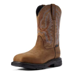 Ariat Boots: Men's 10031474 Distressed Brown WorkHog XT Waterproof Work Boot -Carlos Trendy s20 mns work couto 10031474 3 4 front