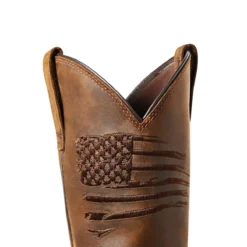 Ariat Boots: Men's 10036002 Brown Carbon Toe WorkHog XT Patriot Waterproof Work Boot -Carlos Trendy s21 mns work 10036002 detail