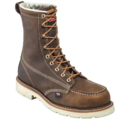 Thorogood Boots: Men's Steel Toe 804-4378 EH USA-Made Brown Work Boots -Carlos Trendy thorogood 804 4378 p 01