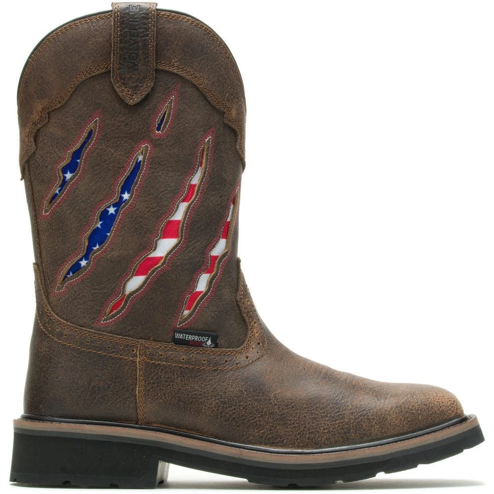 Wolverine Boots: Men's 201218 Brown Flag Rancher Claw Waterproof Steel Toe Pull On Work Boot 1 Wolverine Boots: Men's 201218 Brown Flag Rancher Claw Waterproof Steel Toe Pull On Work Boot