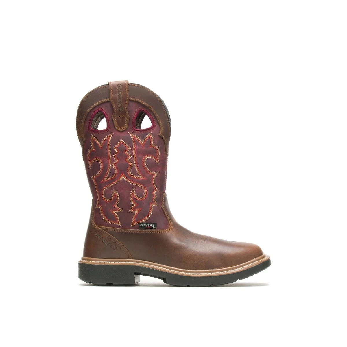 Wolverine Boots: Men's W211132 Red Steel Toe Rancher Durashocks Wellington Work Boots 2 Wolverine Boots: Men's W211132 Red Steel Toe Rancher Durashocks Wellington Work Boots - Image 2