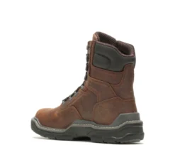 Wolverine Boots: Men's W211162 Peanut Raider Durashocks Waterproof 8" Carbonmax Work Boot -Carlos Trendy wbsm w211162 012721 s22 225 1