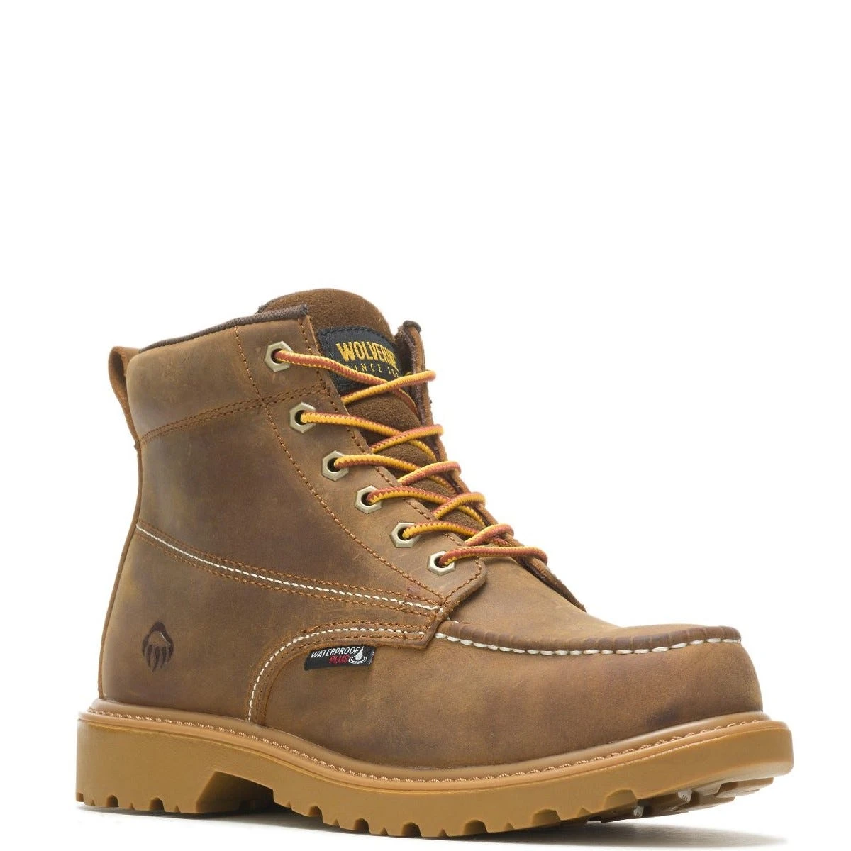 Wolverine Boots: Men's W221049 Tan Steel Toe Floorhand Moc Toe Waterproof Work Boot 1 Wolverine Boots: Men's W221049 Tan Steel Toe Floorhand Moc Toe Waterproof Work Boot