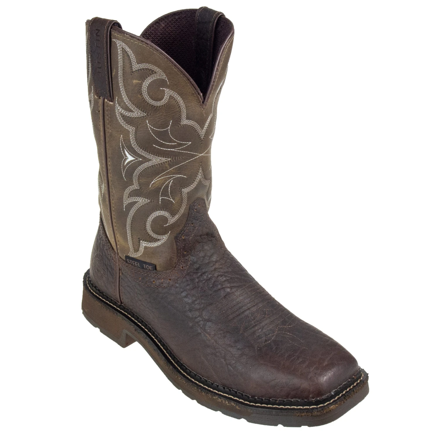Justin Boots: Men's Cactus SE4313 Amarillo Steel Toe Stampede Work Boots 7 Justin Boots: Men's Cactus SE4313 Amarillo Steel Toe Stampede Work Boots - Image 7