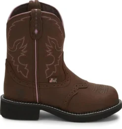 Justin Boots: Women's GY9980 Aged Bark With Diamond Cut Steel Toe Boots -Carlos Trendy wkl9980 617x563 profile